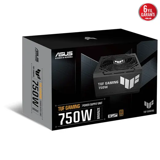 ASUS 750W 80+ BRONZE TUF GAMING-750B-P Power Supply görseli 1