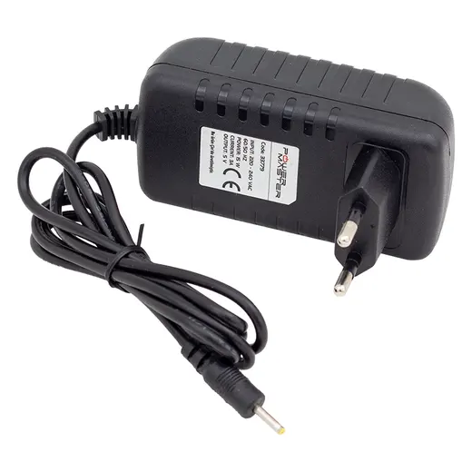 POWERMASTER PM-33779 5 VOLT - 3 AMPER 2.5*0.7 MM UÇLU PLASTİK KASA PRİZ TİPİ ADAPTÖR alternatif görünüm