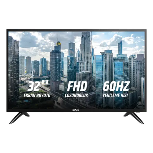 DAHUA 31.5" LM32-F200 1920x1080 8MS 60Hz HDMI/VGA+VESA+SPEAKER7/24 GUVENLIK MON