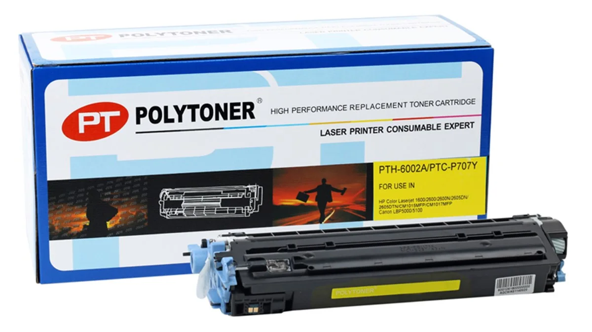 HP Q6002A 124A Sarı Muadil Toner Laserjet 1600 2600 CM1015mfp LBP-5000 5100