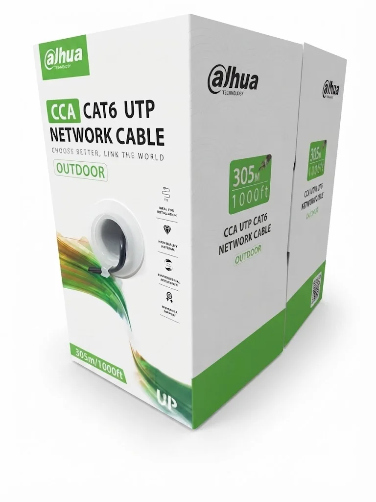 DAHUA 305metre 23AWG Siyah CCA Outdoor CAT6 PFM922-6UN-C