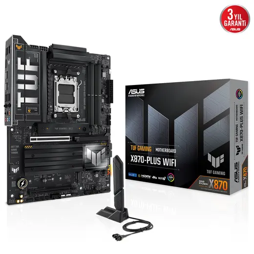 ASUS TUF GAMING X870-PLUS WIFI-7 DDR5 HDMI DP PCIE 5.0 AM5 ATX görseli 8