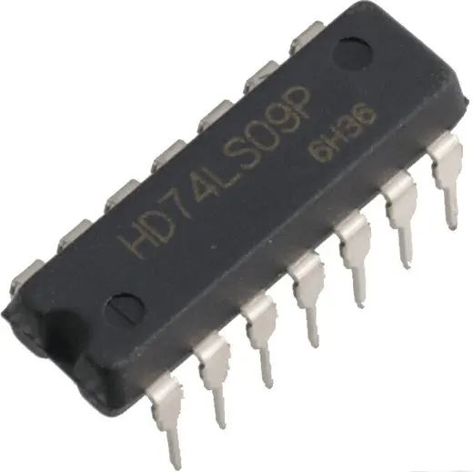 SCHUKAT 74LS09 QUAD AND GATE,2-INP.OPEN COLL.