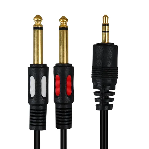 POWERMASTER PM-4284 3.5MM STEREO ERKEK/2X6.3 MM MONO ERKEK 1.5 METRE KABLO alternatif görünüm