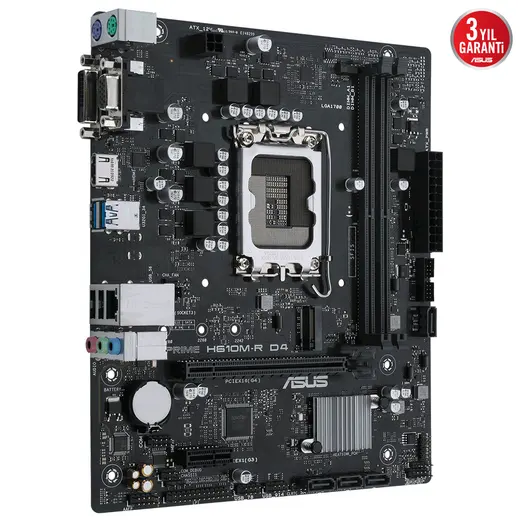 ASUS PRIME H610M-R D4-SI DDR4 DVI-HDMI PCIE 4.0 1700p mATX görseli 5