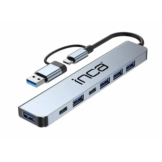 INCA IUTP-7 5port TYPEC-USB 3.0 USB Çoklayıcı Hub 100W görseli 5