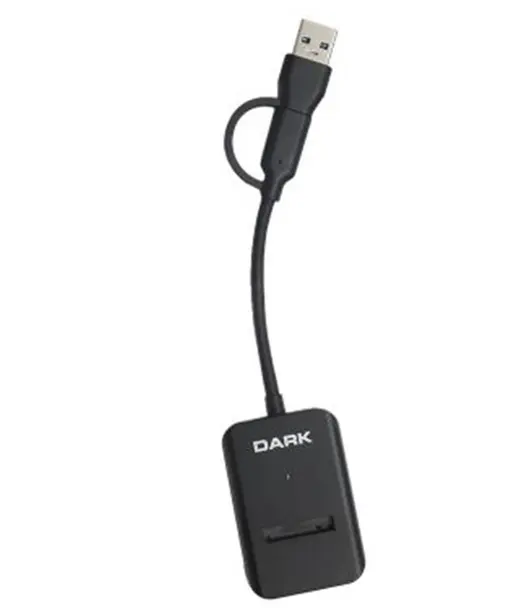 Dark USB-A + USB-C 10- M Key M.2 NVMe SSD Taşınabilir Disk Yerleştirme Adaptörü DK-AC-DSEM3