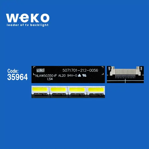 WKSET-6176 35964X3 NLAW50350 AL2 94V-0 5052901-452-0666 3 ADET LED BAR (72LED) alternatif görünüm