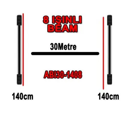 ABI30-1408 8 IŞINLI 140CM PHOTOELECTRIC BEAM DEDEKTÖR / PENCERE IŞIN BARİYERİ