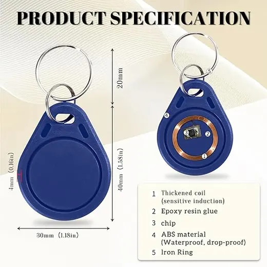 Göster Geç Şifrematik Proximity Anahtarlık (Key Tag CHAIN) görseli 3