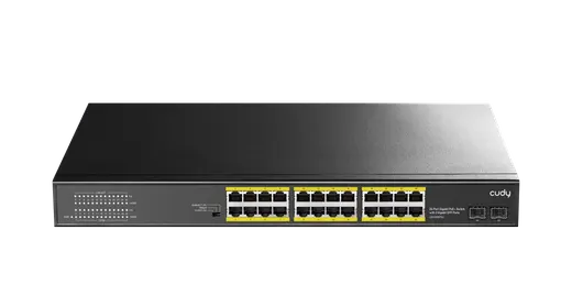 CUDY 24port PoE 300w 2-Uplink Gigabit Yönetilemez Switch GS1028PS2 görseli 3