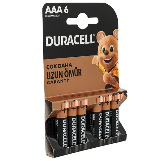 DURACELL AAA İNCE PİL (6LI PAKET FİYATI) görseli 3