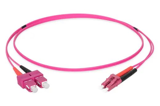 DIGITUS DK-2532-01-4 Fiber Optic (F/O) Patch Kablo, duplex, LC <-> SC MM OM 4 50/125 µ, 1 metre alternatif görünüm