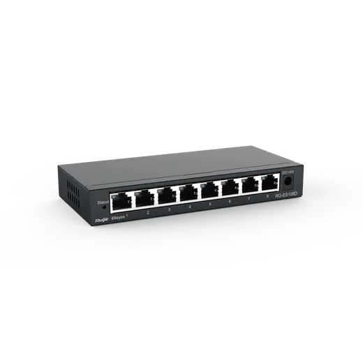 RUIJIE REYEE RG-ES108D 8 PORT 10/100 YONETILEMEZ SWITCH alternatif görünüm