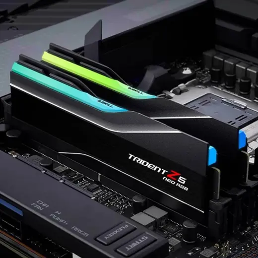GSKILL 64GB (2X 32GB) DDR5 6000MHZ DUAL KIT RGB PC RAM TRIDENT Z NEO F5-6000J3040G32GX2-TZ5NR görseli 1