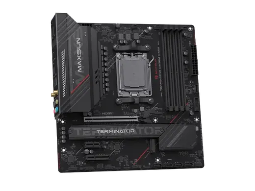 MAXUN TERMINATOR B850M DARK WIFI6 DDR5 HDMI-DP TYPEC PCIE 5.0 AM5 mATX görseli 3