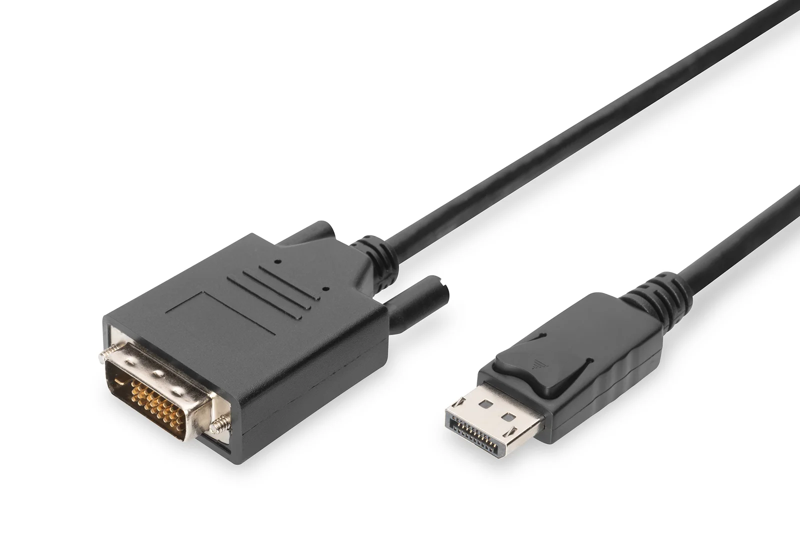 DIGITUS AK-340301-010-S Display Port Adaptör Kablosu, DP Erkek - DVI (24 +1) Erkek, 1 metre, kilit mekanizmalı, DP 1.1a