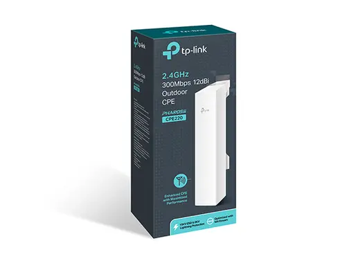 TP-LINK CPE220 12dbi 300mbps 2.4GHZ 10+km Harici Access Point görseli 1