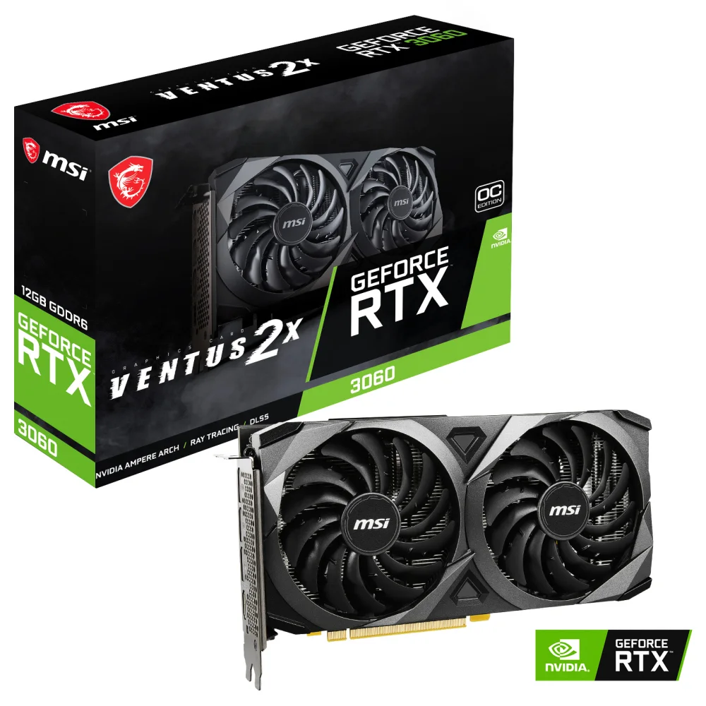 MSI VGA GEFORCE RTX 3060 VENTUS 2X 12G OC 12GB GDDR6 192B DX12