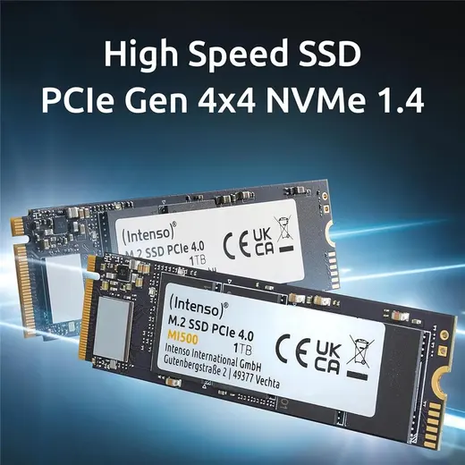 Intenso 500GB MI500 Gen.4x4 NVMe 1.4 SSD 5300MB-4000MB-s Ssd Harddisk alternatif görünüm