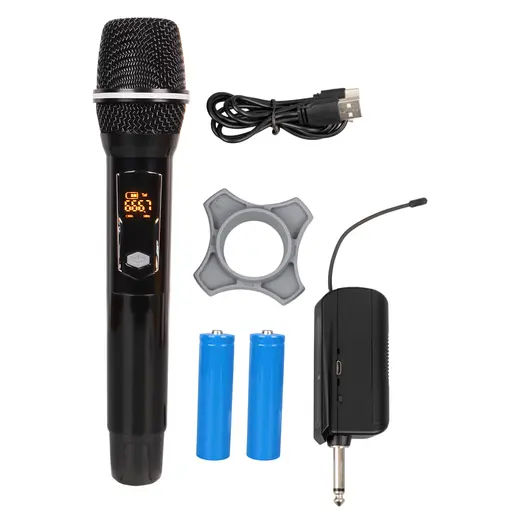 MAGICVOICE CP-111 UHF EKRANLI 1 EL KABLOSUZ TELSİZ MİKROFON alternatif görünüm