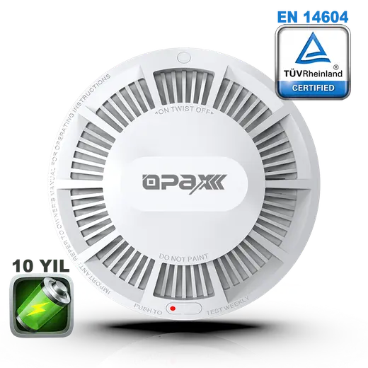 Opax HY-SSA01 Photoelectric Kombine Kablosuz Duman & ISI Dedektörü ve Alarmı