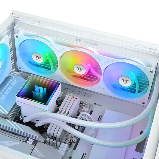 THERMALTAKE 360MM TH360 v3 CL-W468-PL12SW-A AM5-1851p Sıvı Soğutmalı İşlemci Fanı Beyaz görseli 2