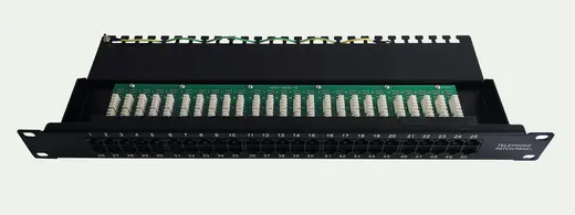 BEEK BN-PP-C3-50 50 port CAT 3 ISDN Patch Panel, zırhsız, 8P4C, LSA, 1U, kabinete monte edilebilir alternatif görünüm