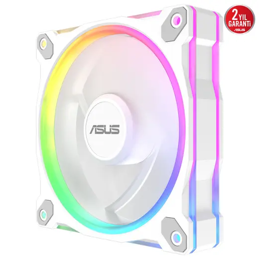 ASUS Prime MR120 Reverse Blade ARGB 120mm Kasa ve Radyatör Fanı (Ters Kanat - Beyaz) / 90DA00L3-B09000 görseli 8