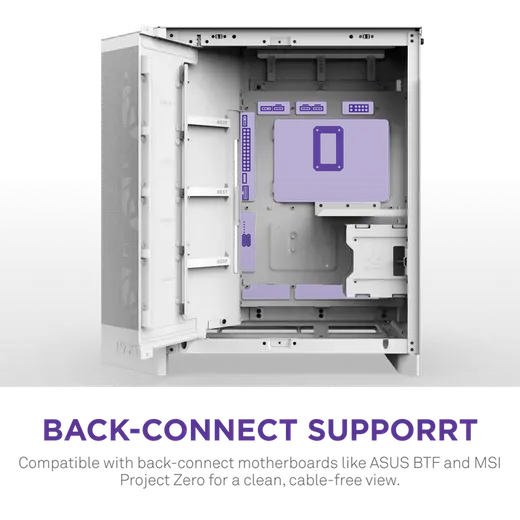 NZXT H9 FLOW RGB 2025 ARGB CM-H92FW-P1 Gaming Mid-Tower PC Kasası Beyaz görseli 1