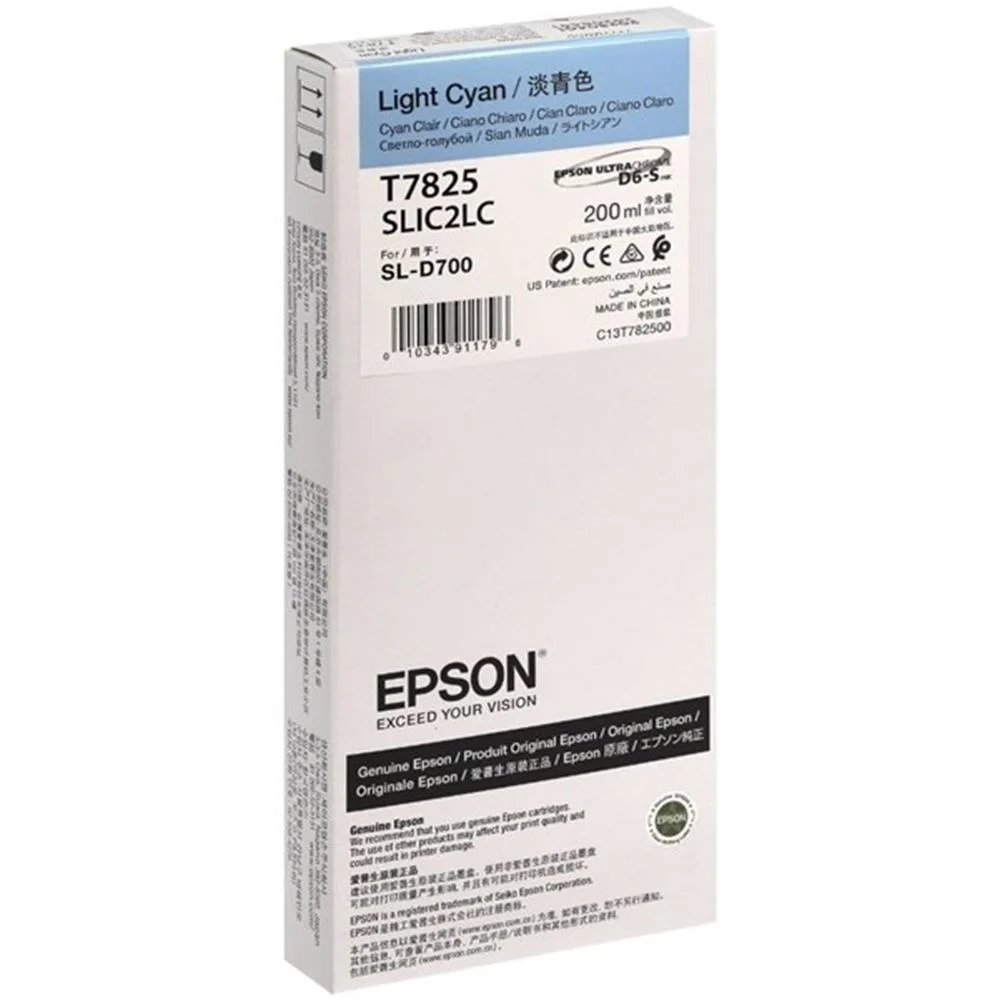 EPSON SURELAB SL-D700 LIGHT CYAN MÜREKKEP C13T78250N