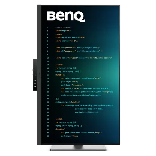 BENQ 31.5" IPS RD320U 5MS 60HZ HDMI-DP TYPEC Daisy Chain Pivot PIP/PBP DualView Yazılımcı ve Kod Geliştirici Monitörü 3840X2160 görseli 4