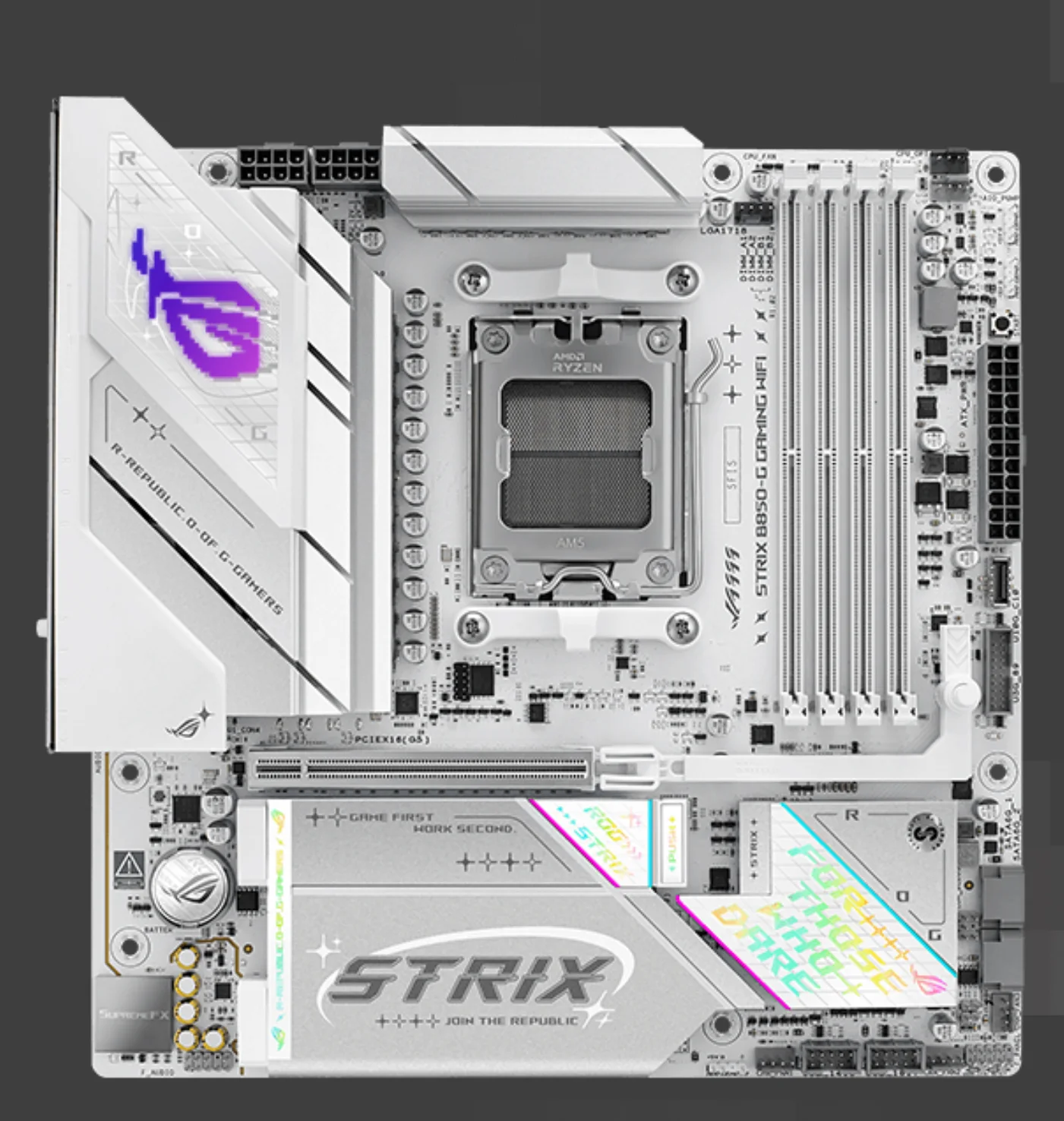ASUS ROG STRIX B850-G GAMING WIFI7 DDR5 HDMI DP PCIE 5.0 AM5 mATX BEYAZ