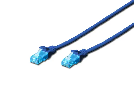 BEEK BC-U5010B CAT. 5E Patch Kablo, UTP, 1 metre, AWG 26, Mavi Renk