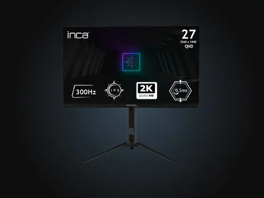 INCA 27" IPS ILM-272KXG 0.5ms 300Hz HDMI-DP Pivot Gaming Monitör 2560 X 1440 görseli 7