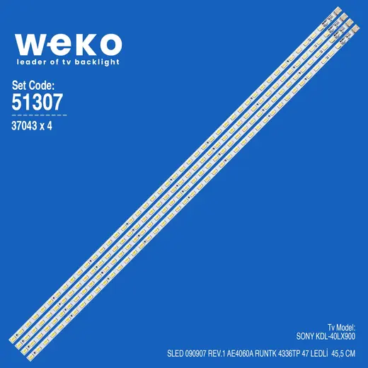 WKSET-6307 37043X4 SLED 090907 REV.1 AE4060A RUNTK 4336TP 4 ADET LED BAR (43LED)