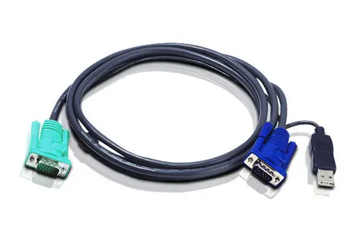 ATEN ATEN-2L-5202U USB KVM (Keyboard/Video Monitor/Mouse) Switch İçin Kablo, 1.80 metre
