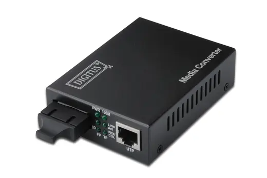 DIGITUS DN-82021-1 Media/Rate Converter, 10/100Base-TX - 100Base-FX (Singlemode 20 km, SC)