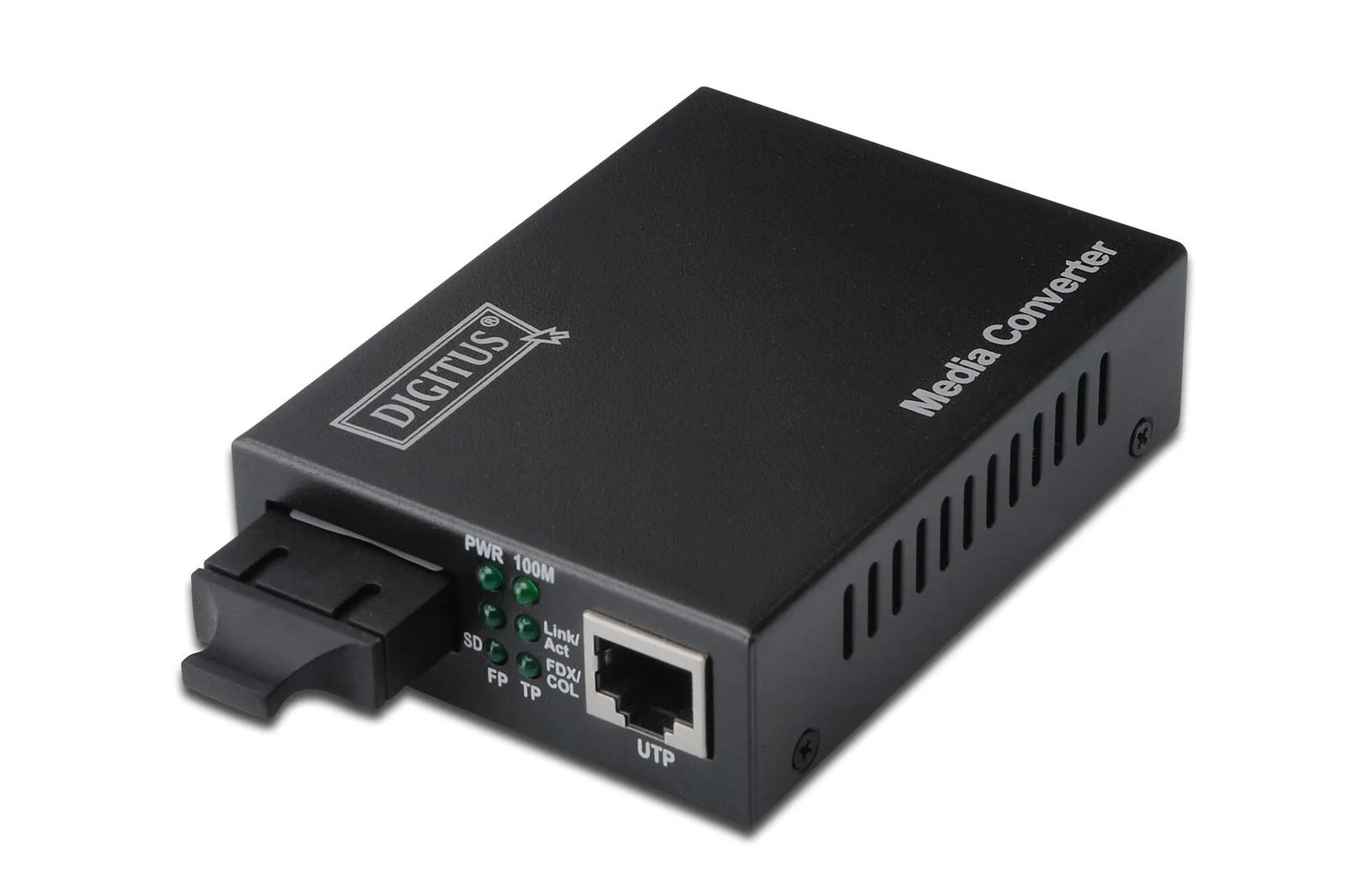 DIGITUS DN-82021-1 Media/Rate Converter, 10/100Base-TX - 100Base-FX (Singlemode 20 km, SC)