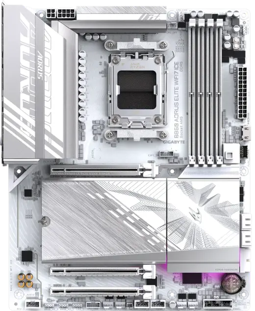 GIGABYTE B850 AORUS ELITE WIFI7 ICE DDR5 HDMI-DP TYPEC PCIE 5.0 AM5 ATX BEYAZ görseli 4