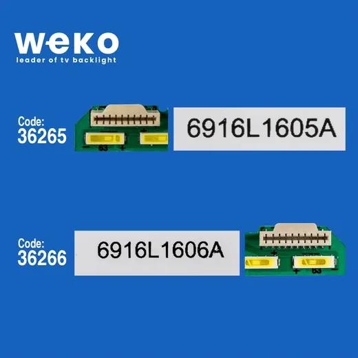 WKSET-5386 36265X1 36266X1 55 V14 ART9 TV REV0.0 2 ADET LED BAR (63LED) alternatif görünüm