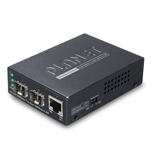 PLANET PL-GT-1205A 10/100/1000Base-T to Dual 1000Base-X SFP Media Converter