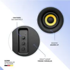 Thonet & Vander KUMPEL 2.0 50W Siyah Speaker - 2.0 Sistem - 50W RMS görseli 2