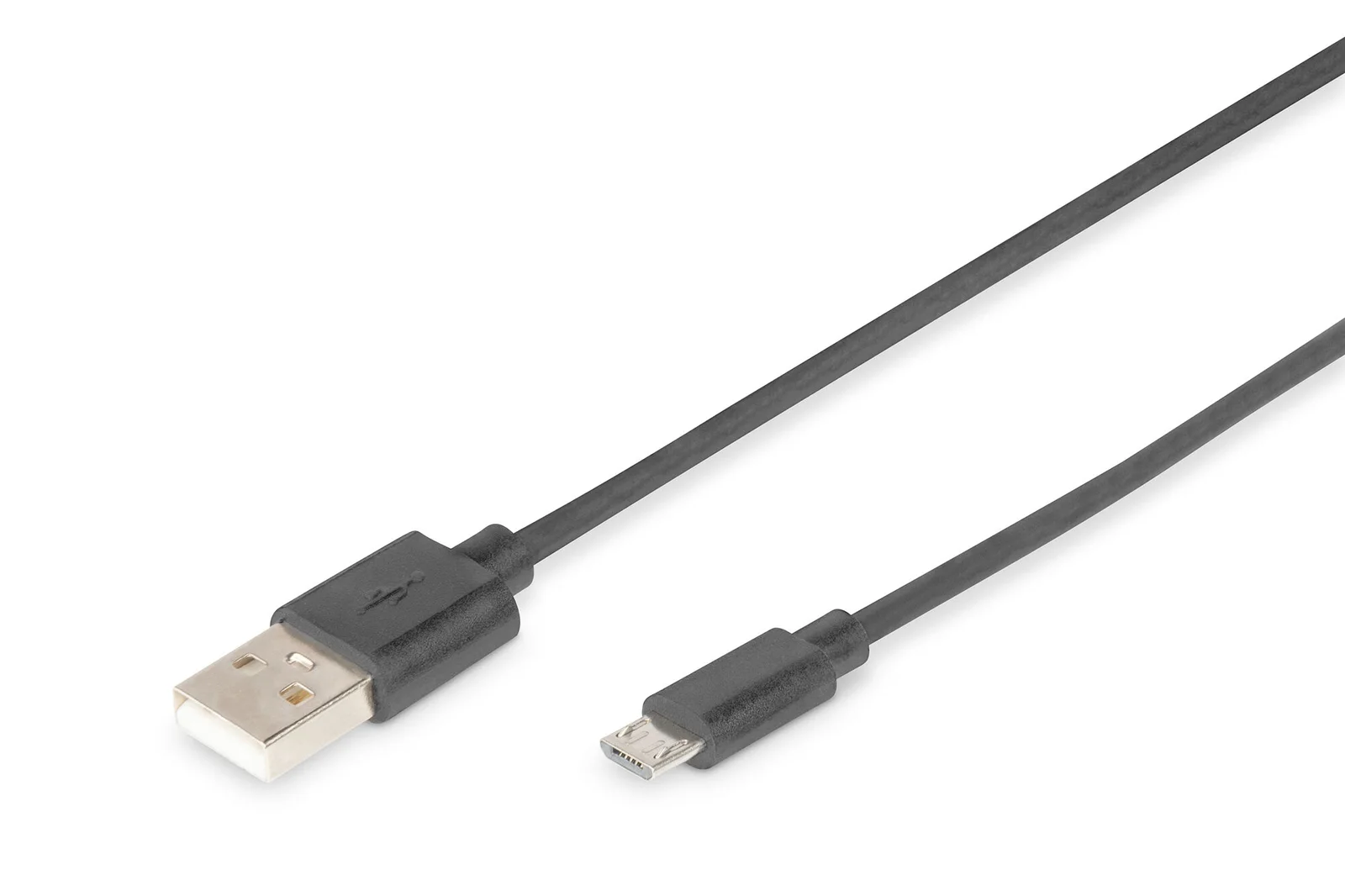 DIGITUS AK-300127-018-S USB 2.0 Bağlantı Kablosu, USB A Erkek - micro USB B Erkek, 1.80 metre, AWG 28, UL, siyah renk