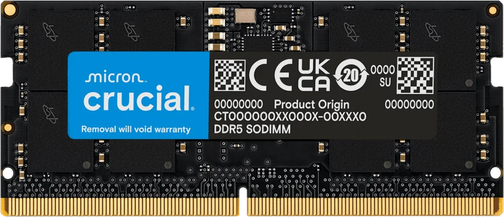 CRUCIAL 16GB DDR5 4800MHZ NOTEBOOK RAM VALUE CT16G48C40S5