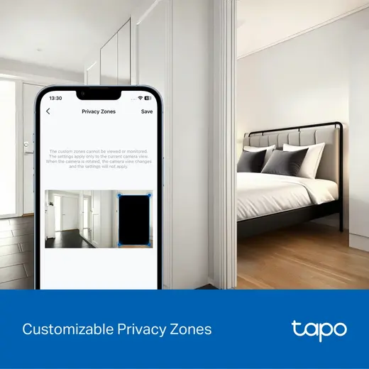 TP-LINK 8MP 4MM WIFI Kablosuz Pan/Tilt IP Kamera Tapo C250 görseli 4