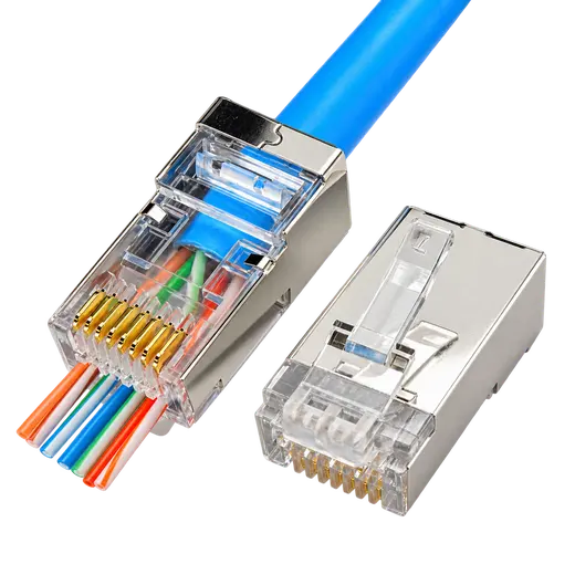 RJ45 CAT6 METAL YENİ NESİL DELİKLİ EZ JACK KONNEKTÖR 100LÜ PAKET