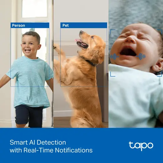 TP-LINK 8MP 4MM WIFI Kablosuz Pan/Tilt IP Kamera Tapo C250 görseli 7