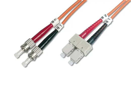 DIGITUS DK-2612-03 ST-SC Fiber Optik Patch Kablo, 3 metre, Multimode, Duplex, 62.5/125
