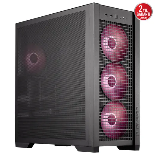 Asus TUF GAMING GT302 Siyah Temperli Cam EATX Mid Tower Fanlı ARGB Kasa görseli 4